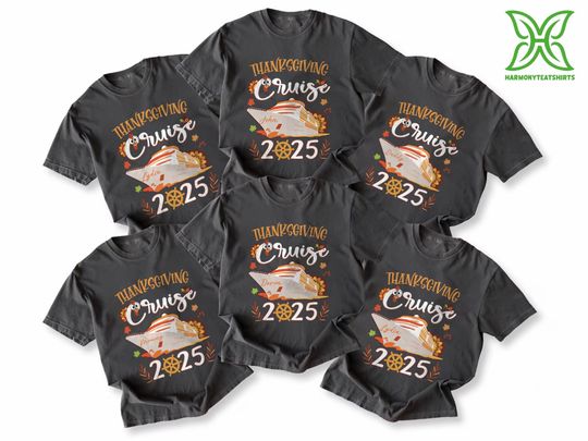 Discover Personalized Thanksgiving Cruise 2025 Matching Tee,Custom Family Thanksgiving Trip Cruise Tee,Fall Cruise Squad Turkey Day Gift,Thankful Tee