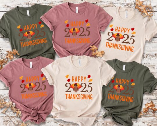 Discover Happy Thanksgiving  2025 T-shirt, Thanksgiving Group Shirts, Thanksgiving Sweatshirt, Making Memories Together Shirt, Thanksgiving Group Tee
