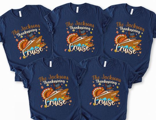 Discover Personalized Thanksgiving Family Cruise Shirt - Custom Group Tee