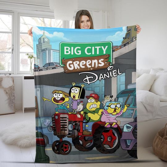 Discover Custom Big City Greens Blanket Throw Blanket Warm Soft Blanket for Dormitory Living Room Bedroom Sofa Christmas Gift UM2E12