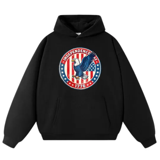 Discover American Independence Day Eagle 1776 Hoodie