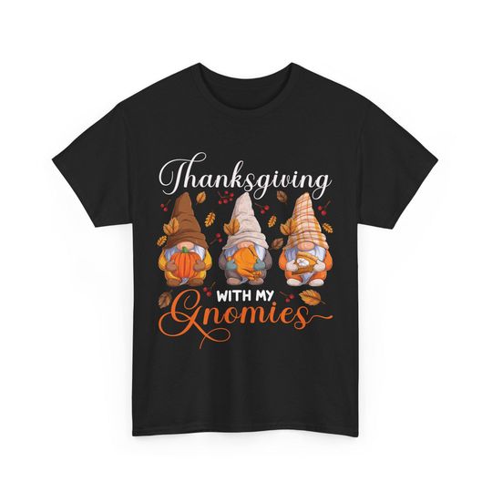 Discover Thanksgiving Gnomies T-Shirt: Fall Turkey Tee