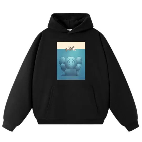 Discover Cartoon Character Underwater Creative Sweatshirts，Unisex Trendy Loose Hoodie