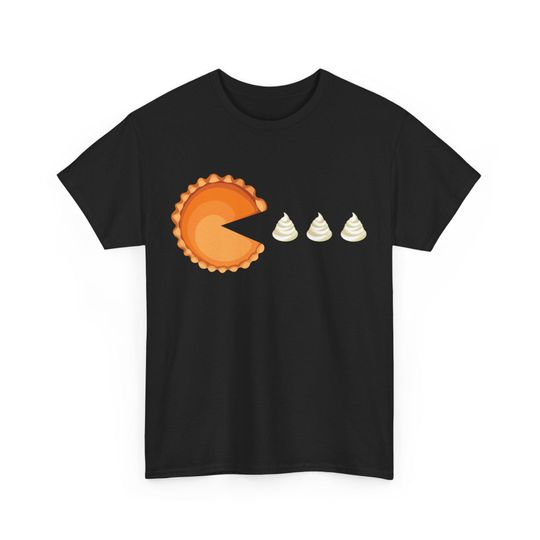 Thanksgiving Pac-Man Graphic Tee: Pumpkin Pie Fall Shirt