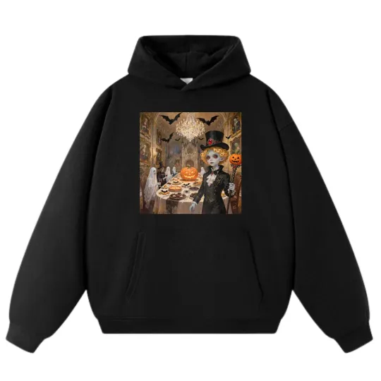 Discover Gothic Halloween Ghostly Feast Hoodie