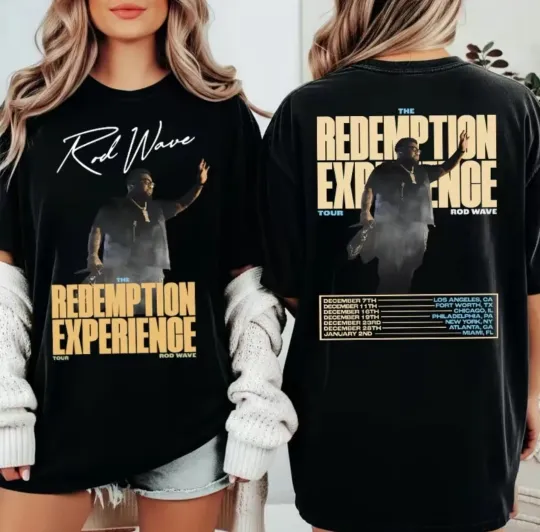 Rod Wave The Redemption Experience Tour 2025 Double Sided T-Shirt