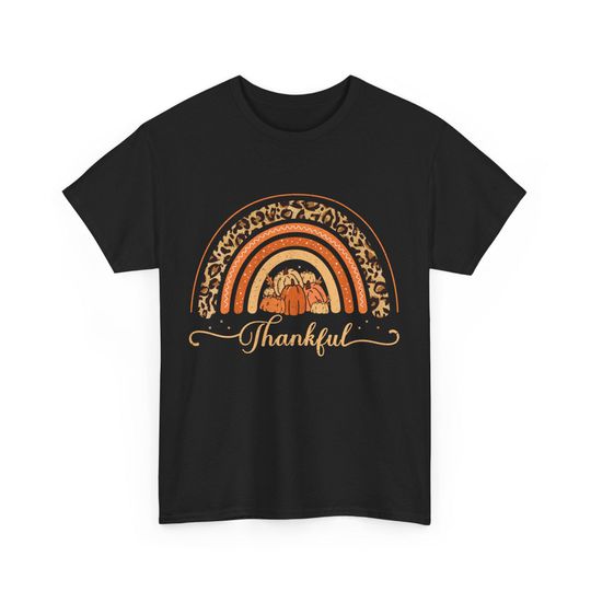 Discover Leopard Rainbow Thanksgiving Teacher Tee: Unisex Cotton Fall Fashion