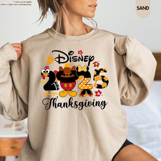 Discover Disney 2025 Thanksgiving Sweatshirt, Thanksgiving Disney Sweatshirt, Family Thanksgiving Sweatshirt,Disneyland Trip Gift, Disney Family Trip