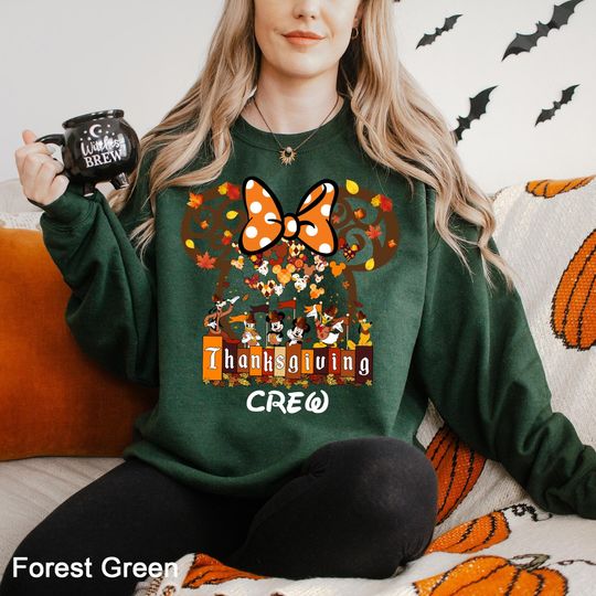 Discover Disney Thanksgiving Crew Sweatshirt, Disney Thanksgiving, Disney Thanksgiving Sweatshirt