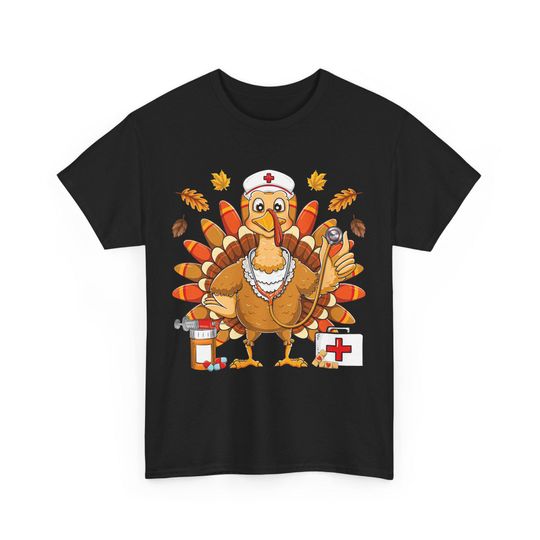 Discover Thanksgiving Turkey Nurse Scrub Top: Women's Holiday Nursing Tee