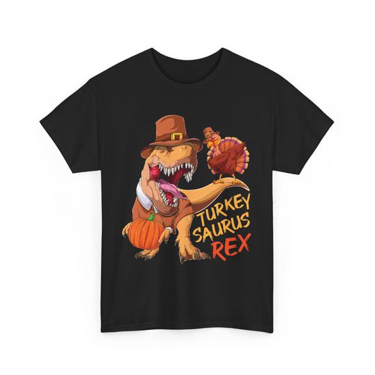 Discover Turkeysaurus Rex Thanksgiving Tee: Funny Dino Turkey Day Shirt