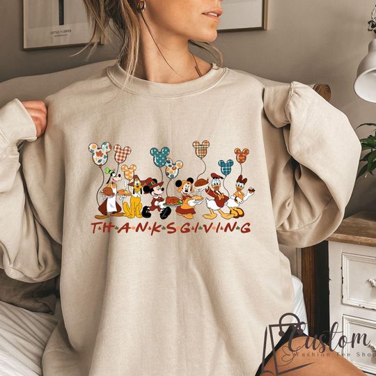 Discover Mickey And Friends Thanksgiving Sweatshirt, Disney Thanksgiving Sweater, Happy Thanksgiving Shirt, Gift For Thanksgiving