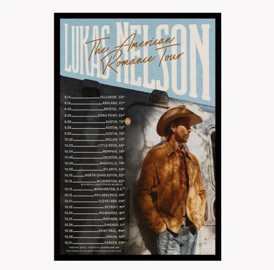Lukas Nelson The American Romance 2025 Concert Vertical Poster