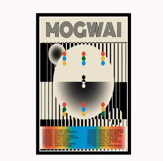 Discover Mogwai World Tour 2025 Vertical Poster
