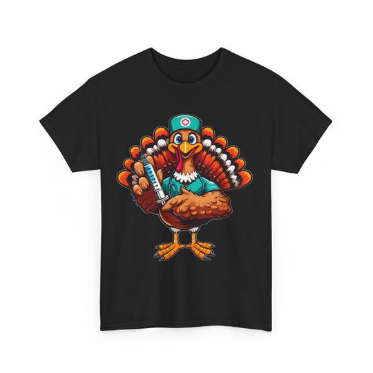 Discover Turkey Nurse Thanksgiving T-Shirt: Holiday Scrub Top - Unisex Cotton Tee