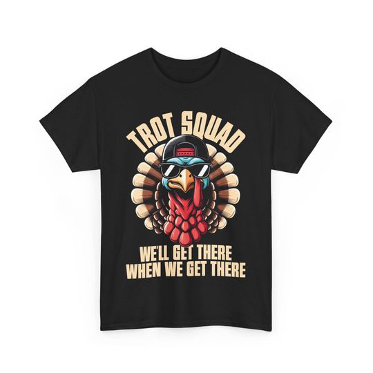 Discover Turkey Trot Squad T-Shirt: Funny Thanksgiving Running Costume
