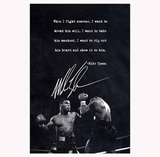 Mike Tyson Motivational Quotes Vertical Poster