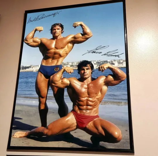 Arnold Schwarzenegger and Franco Columbu Venice Beach Poster