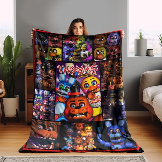 Customized Five Nights At Freddy's Blanket/FNAF Blanket/FNAF Baby Blanket