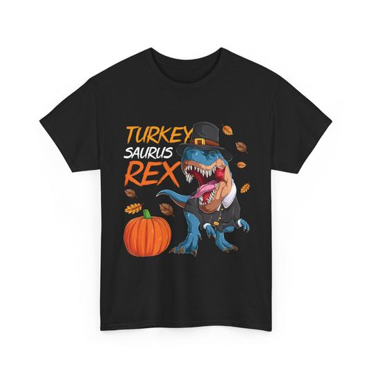 Discover Turkey Saurus Rex Thanksgiving T-Shirt: Funny Dinosaur Tee
