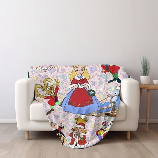 Discover Personalized Disney Alice in Wonderland Blanket, Custom Name Baby Girl Blanket
