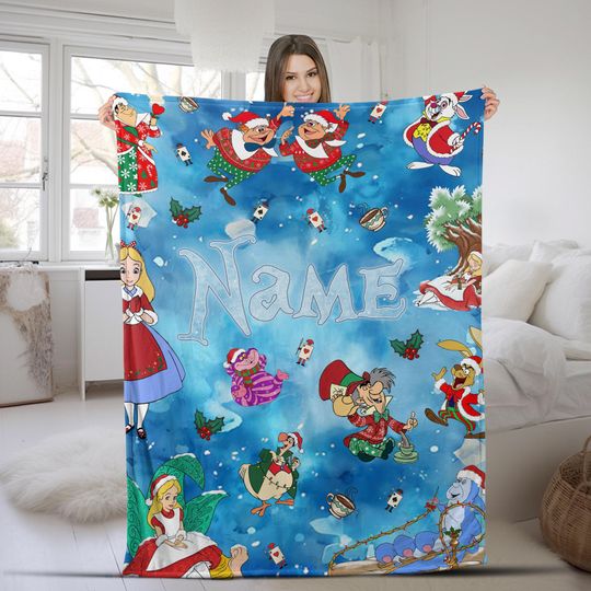 Discover Personalized Name Alice in Wonderland Blanket, Personalized Baby Blanket