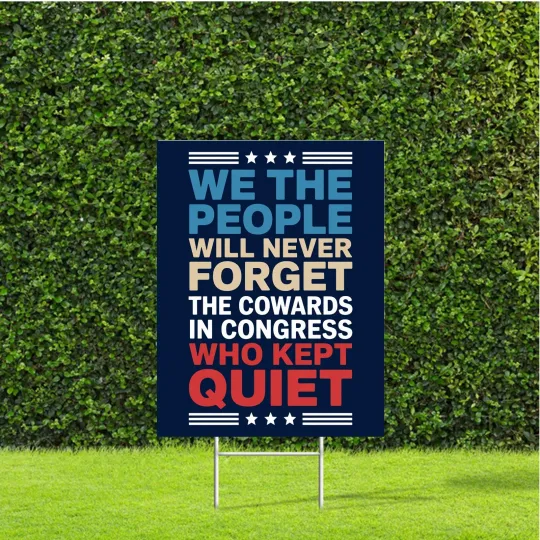 Discover We The People Yard Sign with H Stake Peaceful Protest