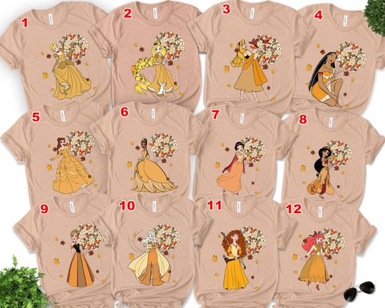Discover Disney Princess Thanksgiving Group Matching Shirt, Fall Pumpkin Spice Season Disney Autumn Girls Trip, WDW Disneyland Fall Shirt