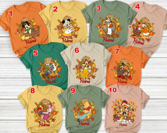 Discover Personalized Disney Cruise Line Thanksgiving at Sea 2025 Shirt,Mickey and Friends Cruise,Disney Family Cruise Trip,Cruise Vacation
