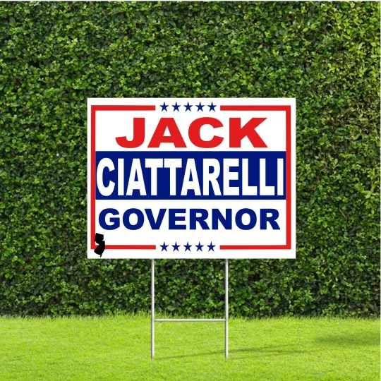 Discover Jack Ciattarelli New Jersey Governor Election Yard Sign with Stake