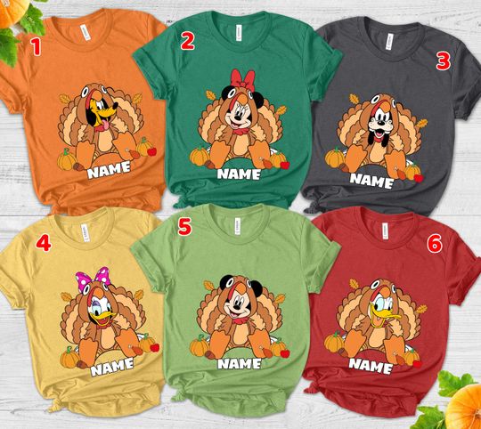 Discover Disney Custom Thanksgiving Day Shirt, Disneyland Family Trip Tee, Thanksgiving Day Celebration Shirt, Spooky Disney Characters Shirt