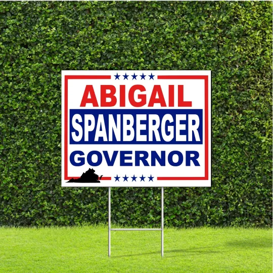 Discover Abigail Spanberger Virginia Governor Election Yard Sign with Stake