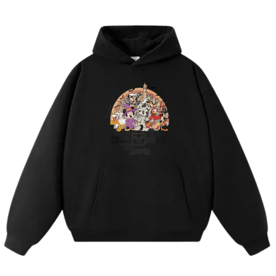 Discover Disney Halloween Characters Collection Hoodie, Unisex Street - Style Pullover