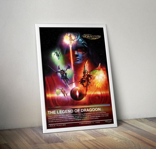 Discover The Legend of Dragoon Poster Print | Gaming Posters | Gaming Decors | Video Game Posters | Gaming Gifts | Video Game Prints