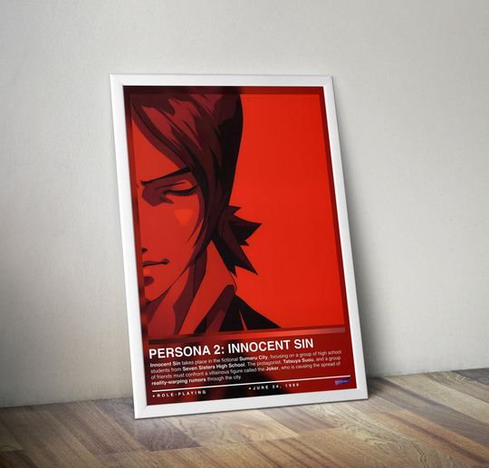 Discover Persona 2 Innocent Sin Poster | Gaming Poster | Gaming Decors | Video Game Posters | Gaming Gifts | Gaming Wall Arts | Gaming Art