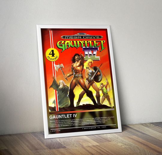 Discover Gauntlet 4 Poster Print | Gauntlet Cover | Gaming Poster | Gaming Decors | Video Game Posters | Gaming Gifts | Video Game Prints