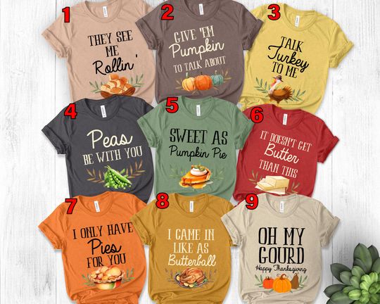 Discover Family Thanksgiving Shirts, Thanksgiving Puns Shirt, Funny Matching Family Shirts, Turkey Day Shirt, Fall Shirt, Friendsgiving Group