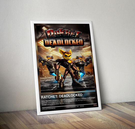 Discover Ratchet Deadlocked Poster Print | Gaming Poster | Gaming Decor | Video Game Poster | Gaming Gift | Video Game Print, Gaming Cover