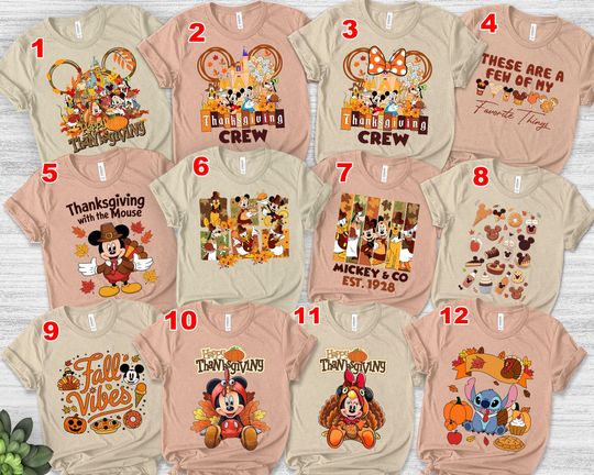 Discover Thanksgiving Disney Minnie and Mickey Shirt, Minnie thanksgiving Shirt, Thanksgiving tshirt, Hello Fall Shirt, Grateful shirt