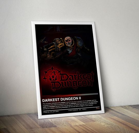 Discover Darkest Dungeon 2 Poster | Darkest Dungeon Print | Gaming Poster | Gaming Decor | Video Game Poster, Gaming Gift, Gaming Wall Art