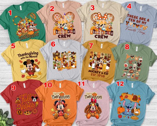 Discover Thanksgiving Disney Minnie and Mickey Shirt, Minnie thanksgiving Shirt, Thanksgiving tshirt, Hello Fall Shirt, Grateful shirt