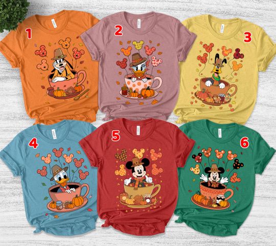 Discover Mickey And Friends Thanksgiving Shirt, Disney Thanksgiving, Thanksgiving family shirts, Cute Disney Fall, Disney Thanksgiving Shirt