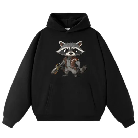 Cute Rocket Raccoon Oversized Hoodies