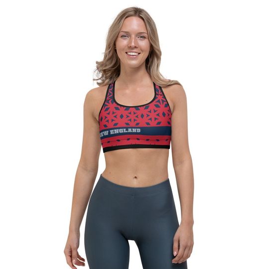 Discover New England Gym Fitness Yoga Sports Bra