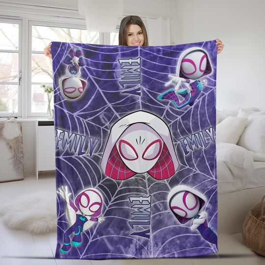 Personalized Spidey Blanket/Ghost Spider-Girl/Spidey and his Amazing Friends Blanket