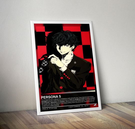 Discover Persona 5 Poster | Persona Print | Gaming Poster | 4 Colors | Gaming Decor | Video Game Poster | Gaming Gift | Gaming Wall Art | Gaming Art