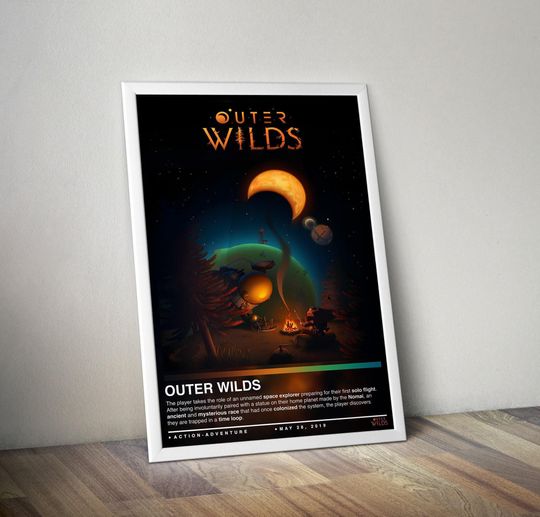 Discover Outer Wilds Poster | Outer Wilds Prints | Gaming Posters | Video Game Posters | Wall Decor Posters | Gaming Gifts | Video Game Prints