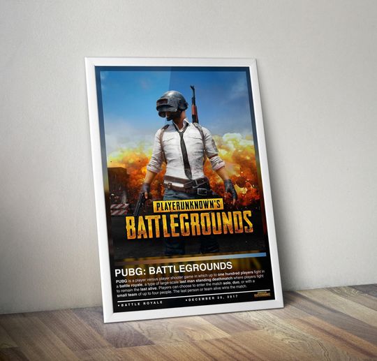 Discover PUBG Poster Print | PlayerUnknown's Battlegrounds | Gaming Poster, 4 Colors , Gaming Decor, Video Game Poster, Gaming Gift, Video Game Print