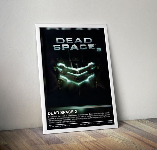 Dead Space 2 Poster Print | Dead Space 2 Cover | Gaming Poster  | Gaming Decor | Video Game Poster | Gaming Gift, Video Game Print