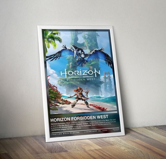 Discover Horizon Forbidden West Poster Print | Gaming Cover | Gaming Poster | 4 Colors | Gaming Decor | Video Game Poster | Gaming Gift, Gaming Print